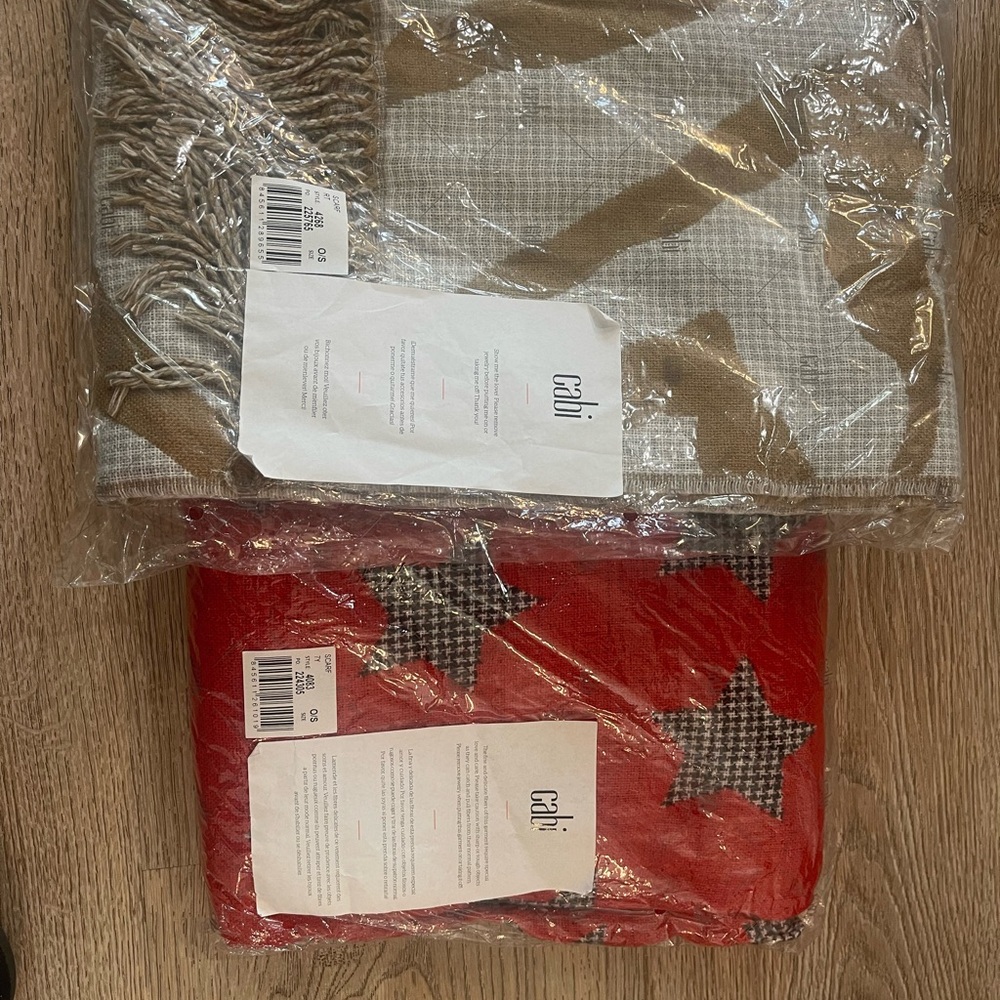 Lot of 2 Brand New CAbi Scarf- Vega and Tigress Scarf